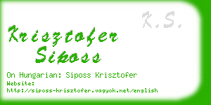 krisztofer siposs business card